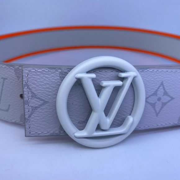 New Authentic Reversible LV Antarctica Monogram Circle Belt 38" - Picture 4 of 12